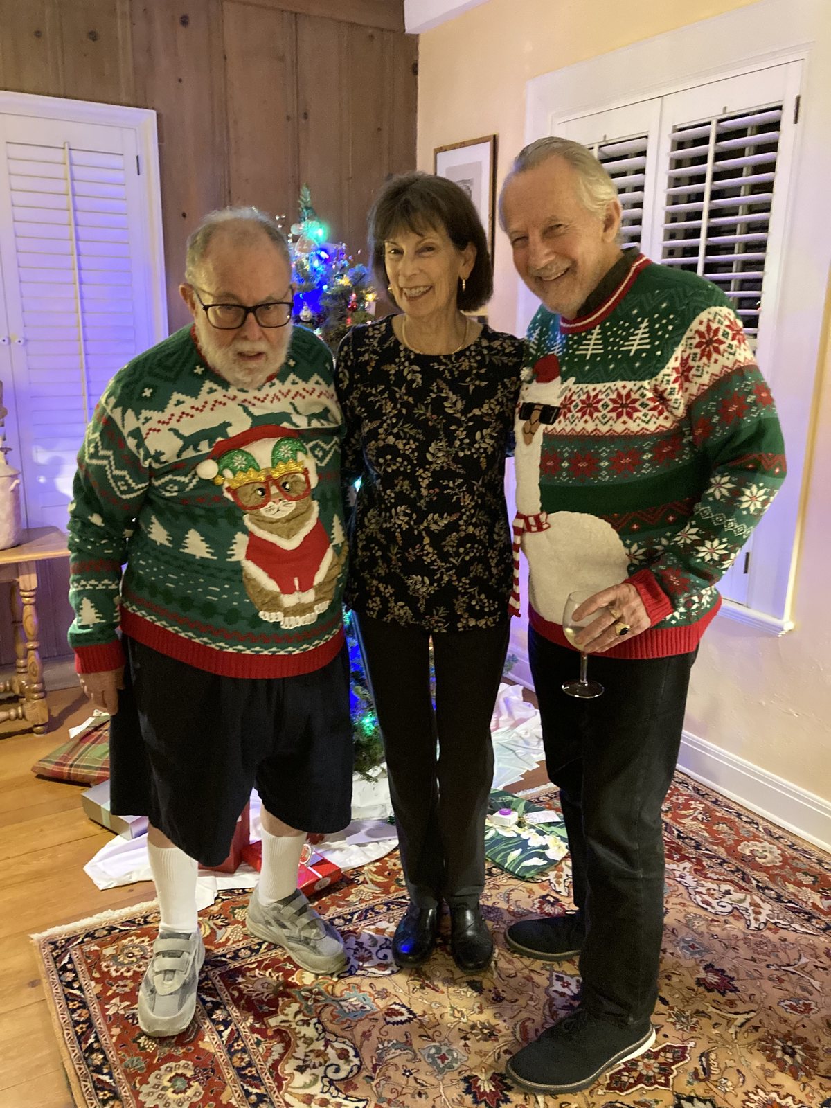 Joseph and friends in Christmas sweaters