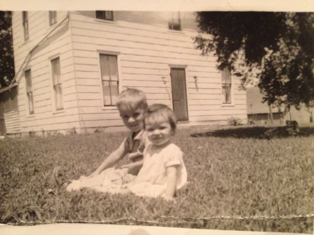 Joe and his sister Suzy as children