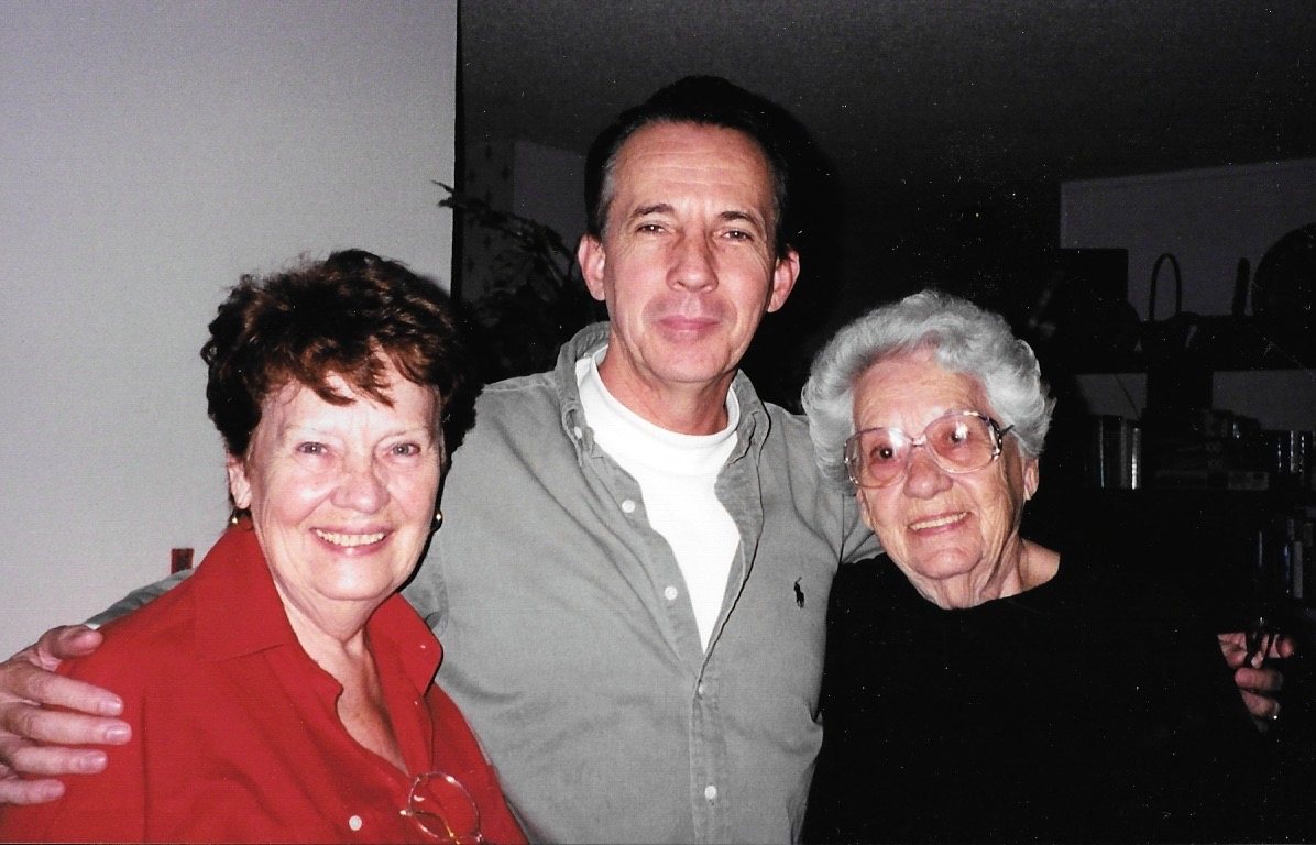 Joseph with his mother and grandmother